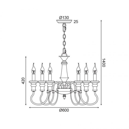 ΚΡΕΜΑΣΤΟ Φ/Σ 6ΧΕ14 ΑΝΤΙΚΕ/ΣΚΟΥΡΙΑ ΜΕΤΑΛΛΙΚΟ D60XH150CM