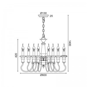 ΚΡΕΜΑΣΤΟ Φ/Σ 8ΧΕ14 ΑΝΤΙΚΕ/ΣΚΟΥΡΙΑ ΜΕΤΑΛΛΙΚΟ D60XH150CM