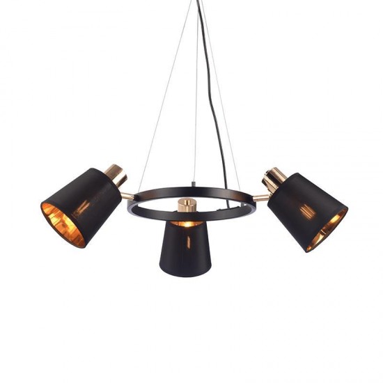 ΚΡΕΜΑΣΤΟ Φ/Σ 3ΧΕ14 ΜΑΥΡΟ ΜΕΤΑΛΛΙΚΟ+ ΑΜΠΑΖΟΥΡ D63XH100CM