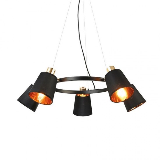 ΚΡΕΜΑΣΤΟ Φ/Σ 5ΧΕ14 ΜΑΥΡΟ ΜΕΤΑΛΛΙΚΟ+ ΑΜΠΑΖΟΥΡ D73XH100CM