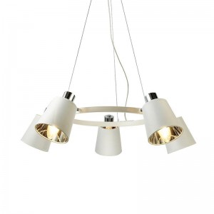 ΚΡΕΜΑΣΤΟ Φ/Σ 5ΧΕ14 ΛΕΥΚΟ ΜΕΤΑΛΛΙΚΟ+ΑΜΠΑΖΟΥΡ D73XH100CM