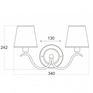 ARON ΑΠΛΙΚΑ 2ΦΩΤΗ ΠΑΤΙΝΑ ΜΕ ΚΑΠΕΛΟ 34x24,2cm