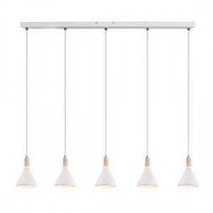 ΚΡΕΜΑΣΤΟ Φ/Σ 5ΧΕ14 ΜΕΤΑΛΛΙΚΟ ΛΕΥΚΟ+ΞΥΛΟ 12Χ95ΧΗ120CM