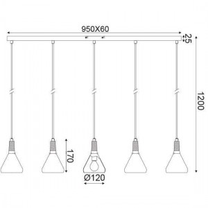 ΚΡΕΜΑΣΤΟ Φ/Σ 5ΧΕ14 ΜΕΤΑΛΛΙΚΟ ΛΕΥΚΟ+ΞΥΛΟ 12Χ95ΧΗ120CM