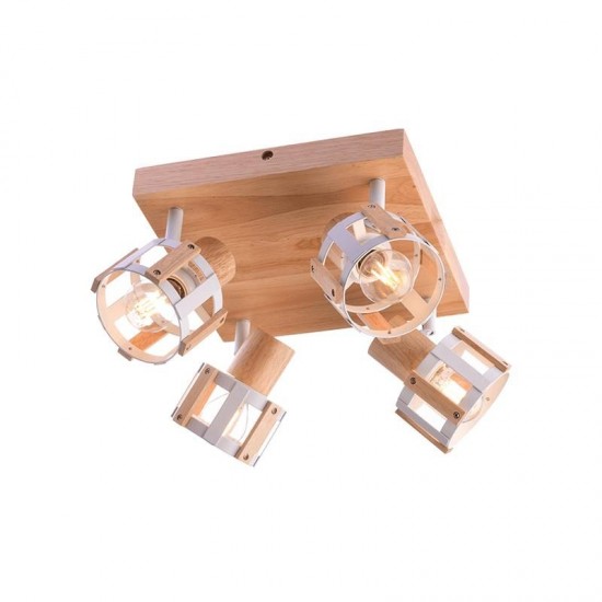 ΟΡΟΦΗΣ Φ/Σ 4ΧΕ14 ΞΥΛΟ+ΛΕΥΚΟ ΜΕΤΑΛΛΟ 24Χ24Χ14CM