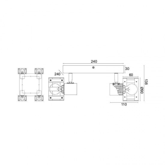 ΟΡΟΦΗΣ Φ/Σ 4ΧΕ14 ΞΥΛΟ+ΛΕΥΚΟ ΜΕΤΑΛΛΟ 24Χ24Χ14CM