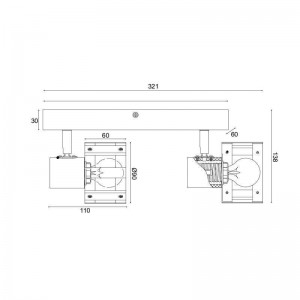 ΕΠΙΤΟΙΧΟ Φ/Σ 2ΧΕ14 ΞΥΛΟ+ΛΕΥΚΟ ΜΕΤΑΛΛΟ 9X32X14CM