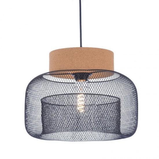 ΚΡΕΜΑΣΤΟ Φ/Σ 1ΧΕ27 ΦΕΛΛΟΣ+ΜΑΥΡΟ ΜΕΤΑΛΛΟ D34XH120CM