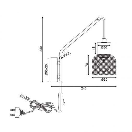 ΕΠΙΤΟΙΧΟ Φ/Σ 1ΧΕ14 ΦΕΛΛΟΣ+ΜΑΥΡΟ ΜΕΤΑΛΛΟ 9Χ24Χ24CM