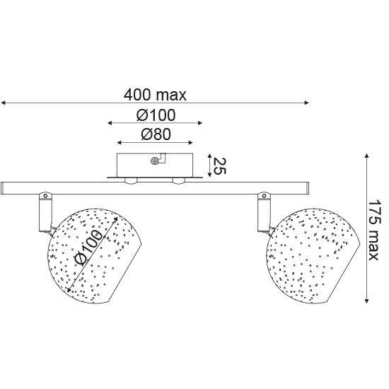 ΕΠΙΤΟΙΧΟ Φ/Σ 2ΧG9 ΜΕΤΑΛΛΙΚΟ ΛΕΥΚΟ+ΟΡΕΙΧΑΛΚΟ 32Χ10Χ15,8CM