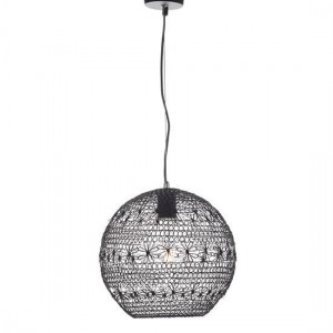 ΚΡΕΜΑΣΤΟ Φ/Σ 1ΧΕ27 ΜΑΥΡΟ ΥΦΑΣΜΑ & ΜΕΤΑΛΛΟ Φ30ΧΗ120CM