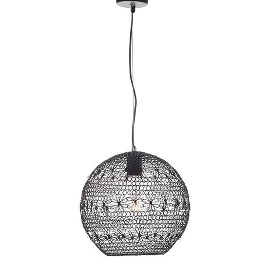 ΚΡΕΜΑΣΤΟ Φ/Σ 1ΧΕ27 ΜΑΥΡΟ ΥΦΑΣΜΑ & ΜΕΤΑΛΛΟ Φ30ΧΗ120CM