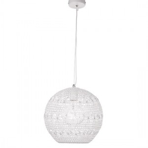 ΚΡΕΜΑΣΤΟ Φ/Σ 1ΧΕ27 ΛΕΥΚΟ ΥΦΑΣΜΑ & ΜΕΤΑΛΛΟ Φ30ΧΗ120CM