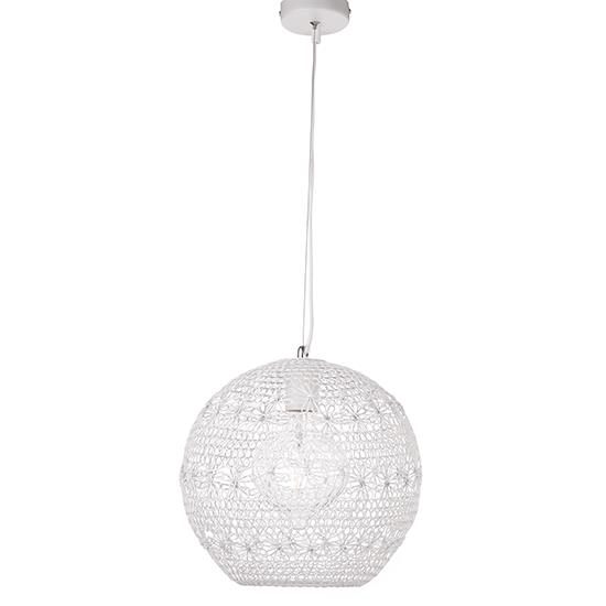 ΚΡΕΜΑΣΤΟ Φ/Σ 1ΧΕ27 ΛΕΥΚΟ ΥΦΑΣΜΑ & ΜΕΤΑΛΛΟ Φ30ΧΗ120CM