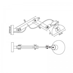 ΕΠΙΤΟΙΧΟ Φ/Σ 1ΧΕ27 ΜΑΥΡΟ ΜΕΤΑΛΛΟ+ΞΥΛΟ 15Χ20Χ65CM