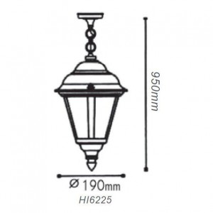 ΦΑΝΑΡΙ ΚΡΕΜΑΣΤΟ ΜΑΥΡΟ ΙΡ44 Ε27 100W
