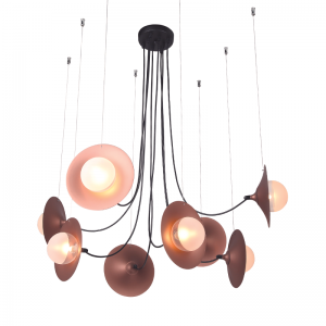 CALMA ΚΡΕΜΑΣΤΟ ΦΩΤΙΣΤΙΚΟ 8ΦΩΤΟ ΜΕΤΑΛΛΟ ΧΑΛΚΙΝΟ 81x81xΗ122cm