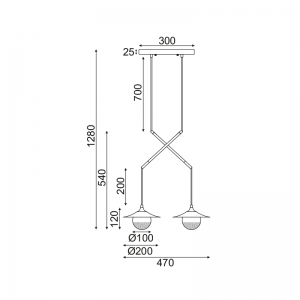 KLIO ΚΡΕΜΑΣΤΟ 2ΦΩΤΟ ΦΩΤΙΣΤΙΚΟ ΡΑΓΑ ΜΕΤΑΛΛΟ ΧΡΥΣΟ 47x20xΗ128CM