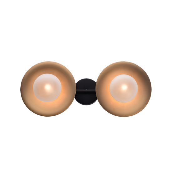 KLIO ΕΠΙΤΟΙΧΙΟ ΦΩΤΙΣΤΙΚΟ 2ΦΩΤΟ ΜΕΤΑΛΛΟ ΧΡΥΣΟ 20x47x18CM