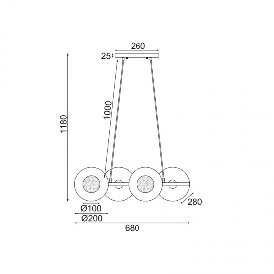 KLIO ΚΡΕΜΑΣΤΟ 4ΦΩΤΟ ΦΩΤΙΣΤΙΚΟ ΡΑΓΑ ΜΕΤΑΛΛΟ ΧΡΥΣΟ 68x27xΗ118CM