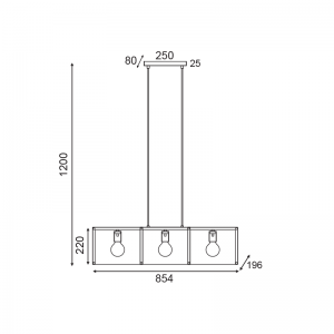 TAKIS ΚΡΕΜΑΣΤΟ ΦΩΤΙΣΤΙΚΟ 1ΦΩΤΟ ΜΕΤΑΛΛΟ ΜΑΥΡΟ 85x20xH120cm