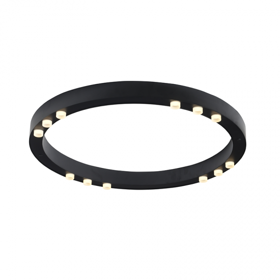 CIRCUS ΦΩΤΙΣΤΙΚΟ ΟΡΟΦΗΣ LED ΑΛΟΥΜΙΝΙΟ ΜΑΥΡΟ D65xΗ6,5CM
