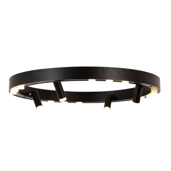 CIRCUS 1 ΦΩΤΙΣΤΙΚΟ ΟΡΟΦΗΣ LED ΑΛΟΥΜΙΝΙΟ ΜΑΥΡΟ D65xΗ6,5CM