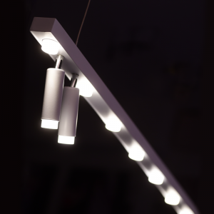 LINE C ΚΡΕΜΑΣΤΟ ΦΩΤΙΣΤΙΚΟ ΡΑΓΑ LED ΑΛΟΥΜΙΝΙΟ ΛΕΥΚΟ 120x4xH139CM