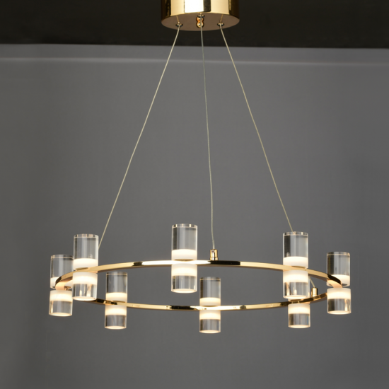 CILIA ΚΡΕΜΑΣΤΟ ΦΩΤΙΣΤΙΚΟ LED ΑΛΟΥΜΙΝΙΟ ΧΡΥΣΟ D52xH131.5M