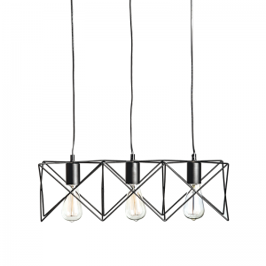 APOLLON ΚΡΕΜΑΣΤΟ ΦΩΤΙΣΤΙΚΟ 3ΦΩΤΟ ΜΕΤΑΛΛΟ ΜΑΥΡΟ 56x19xH100cm