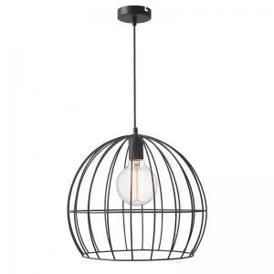 ILIADA ΚΡΕΜΑΣΤΟ ΦΩΤΙΣΤΙΚΟ 1ΦΩΤΟ ΜΕΤΑΛΛΟ ΜΑΥΡΟ D40xH35cm