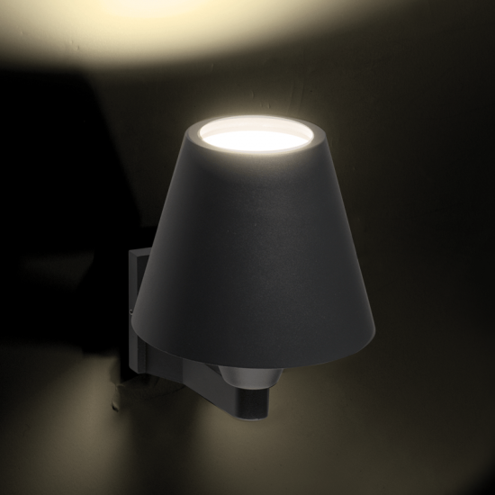 E27 WALL LUMINAIRE 230V AC DARK GREY IP65 MAX.15W LED LAMP-ΦΩΤΙΣΤΙΚΑ ΕΞΩΤΕΡΙΚΟΥ ΧΩΡΟΥ-ΦΑΝΑΡΑΚΙΑ-