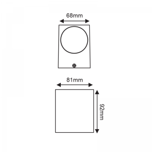 GU10 WALL LUMINAIRE 230V AC GOLDEN BLACK IP54 MAX.35W