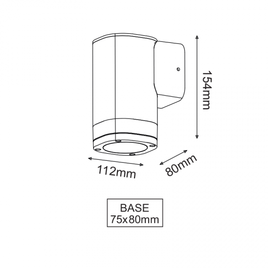 GU10 WALL LUMINAIRE 230V AC DARK GREY IP54 MAX.35W-ΦΩΤΙΣΤΙΚΑ ΕΞΩΤΕΡΙΚΟΥ ΧΩΡΟΥ-ΦΑΝΑΡΑΚΙΑ-