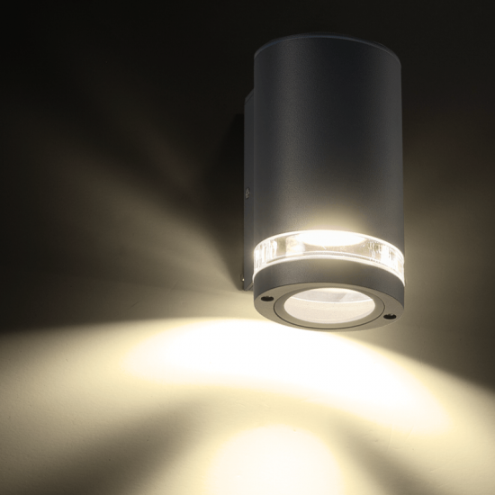 GU10 WALL LUMINAIRE 230V AC DARK GREY IP54 MAX.35W-ΦΩΤΙΣΤΙΚΑ ΕΞΩΤΕΡΙΚΟΥ ΧΩΡΟΥ-ΦΑΝΑΡΑΚΙΑ-