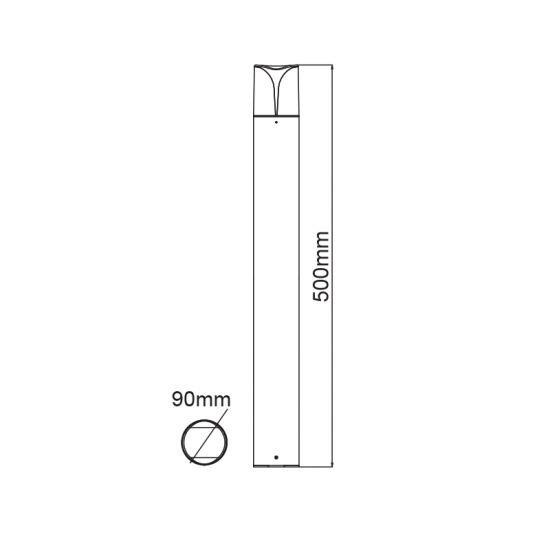 E27 POST LUMINAIRE 230V AC DARK GREY IP54 MAX.23W-ΦΩΤΙΣΤΙΚΑ ΕΞΩΤΕΡΙΚΟΥ ΧΩΡΟΥ-ΦΩΤΙΣΤΙΚΑ ΕΔΑΦΟΥΣ-