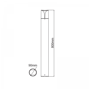 E27 POST LUMINAIRE 230V AC DARK GREY IP54 MAX.23W