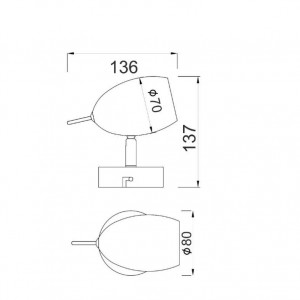 ΣΠΟΤ Ι ΧΡΩΜΙΟ 1 Χ GU10 