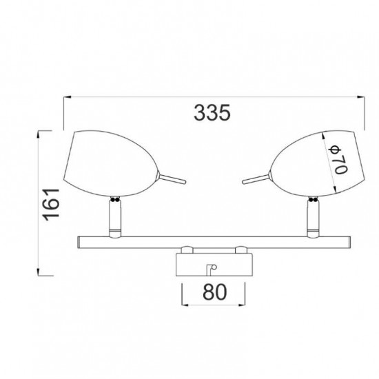 ΣΠΟΤ ΙΙ ΧΡΩΜΙΟ 2 Χ GU10