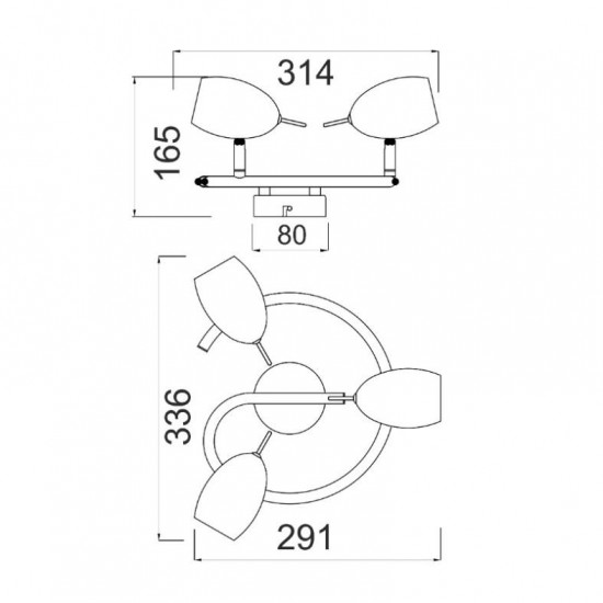 ΣΠΟΤ ΙΙΙ ΡΟΖΕΤΑ ΧΡΩΜΙΟ 3 Χ GU10
