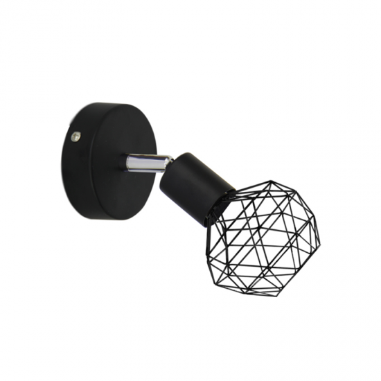 EPIC ΕΠΙΤΟΙΧΙΟ/ΟΡΟΦΗΣ ΦΩΤΙΣΤΙΚΟ 1ΦΩΤΟ ΜΕΤΑΛΛΟ ΜΑΥΡΟ 12,5x9,5x15,5CM