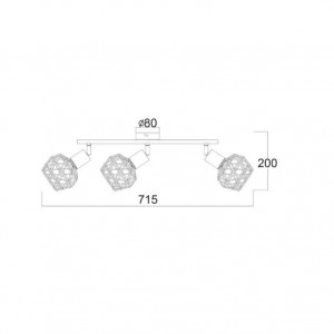 EPIC ΕΠΙΤΟΙΧΙΟ/ΟΡΟΦΗΣ ΦΩΤΙΣΤΙΚΟ 3ΦΩΤΟ ΜΕΤΑΛΛΟ ΜΑΥΡΟ 46x12,5x19,5CM