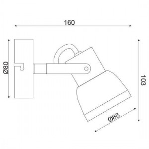 ΕΠΙΤΟΙΧΟ Φ/Σ 1ΧGU10 ΜΕΤΑΛΛΙΚΟ ΑΠΟΧΡΩΣΗ ΣΚΟΥΡΙΑ Φ8ΧΗ16CM