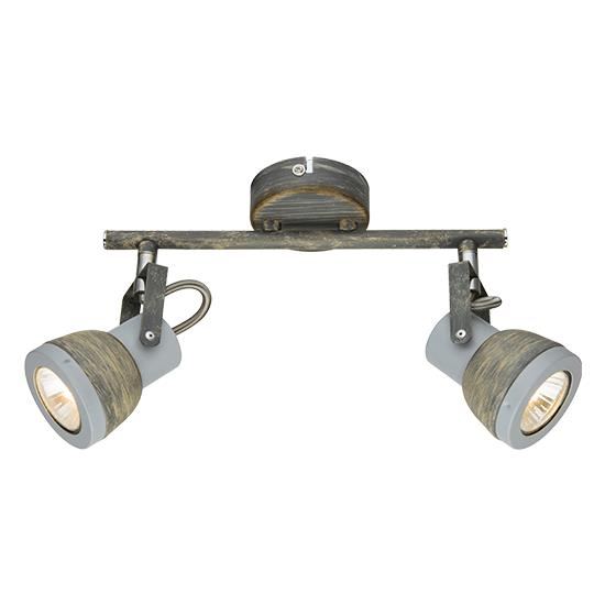 ΕΠΙΤΟΙΧΟ Φ/Σ 2ΧGU10 ΜΕΤΑΛΛΙΚΟ ΑΠΟΧΡΩΣΗ ΣΚΟΥΡΙΑ 26Χ8Χ18,5CM