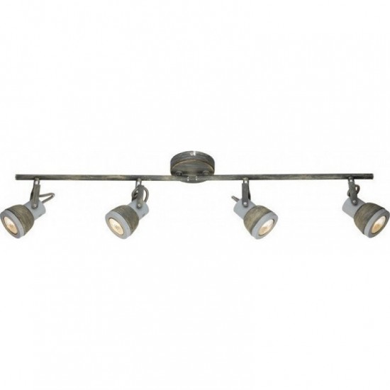 ΕΠΙΤΟΙΧΟ Φ/Σ 4ΧGU10 ΜΕΤΑΛΛΙΚΟ ΑΠΟΧΡΩΣΗ ΣΚΟΥΡΙΑ 68Χ10Χ19CM