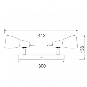 ΣΠΟΤ ΙΙ ΓΥΑΛΙ ΝΙΚΕΛ ΜΑΤ 2Χ40W E14 