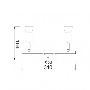 ΣΠΟΤ II ΜΑΥΡΟ ΜΑΤ 2 Χ GU10