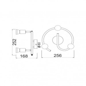 ΣΠΟΤ III ΡΟΖΕΤΑ ΜΑΥΡΟ ΜΑΤ 3 Χ GU10