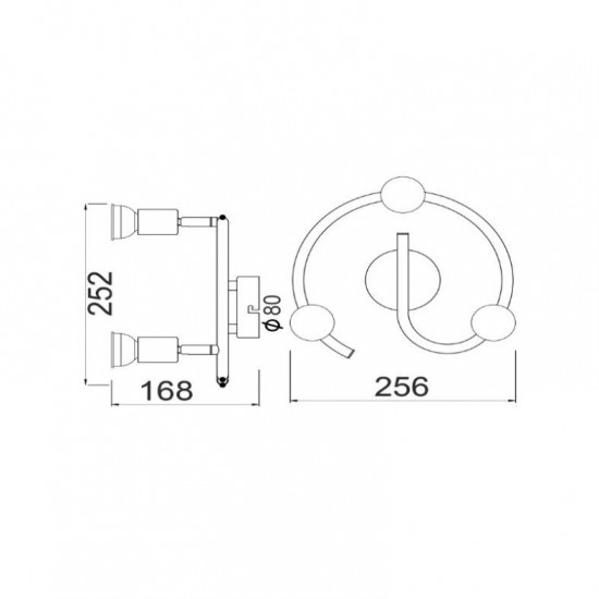 ΣΠΟΤ III ΡΟΖΕΤΑ ΜΑΥΡΟ ΜΑΤ 3 Χ GU10