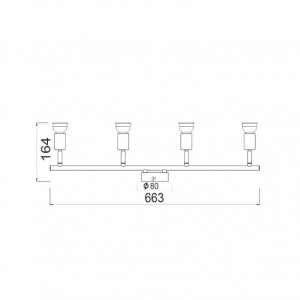 ΣΠΟΤ IIII ΜΑΥΡΟ ΜΑΤ 4 Χ GU10 